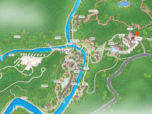 播州结合景区手绘地图智慧导览和720全景技术，可以让景区更加“动”起来，为游客提供更加身临其境的导览体验。